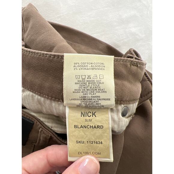 Dl1961 Pants Nick Slim DL Ultimate Knit Men’s Tan Blanchard 30x34 - Picture 5 of 7